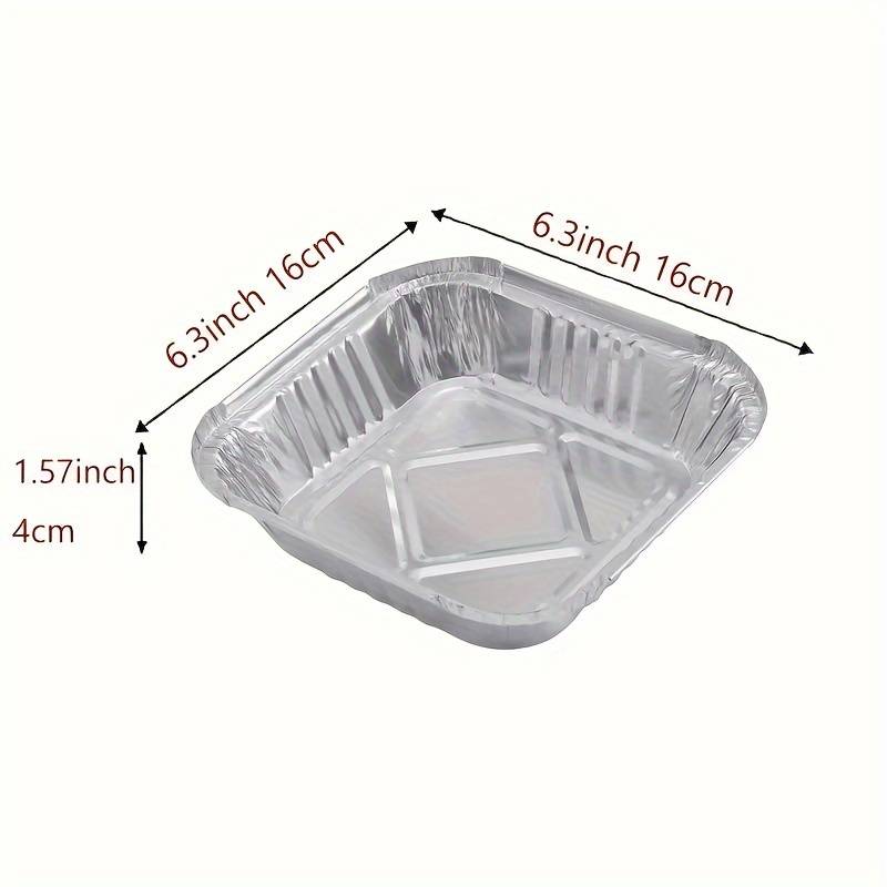 Set Of 10 Aluminum Foil Plates, Disposable Aluminum Frying Container, Kitchen Oil Absorbing Paper Container, Multipurpose Tin Foil Pad Set Of 10 Aluminum Foil Plates, Disposable Aluminum Frying Container, Kitchen Oil Absorbing Paper Container, Multipurpose Tin Foil Pad